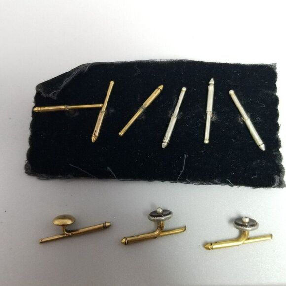 Vintage Mixed Lot of  Gold Tone Tuxedo Shirt Automatic Studs Buttons, MOP - Picture 2 of 6